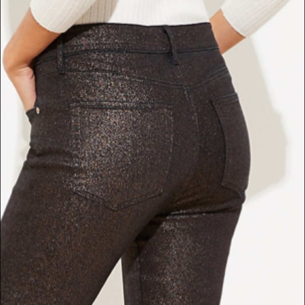 Loft shimmer slim pockets skinny jeans - Picture 3 of 3